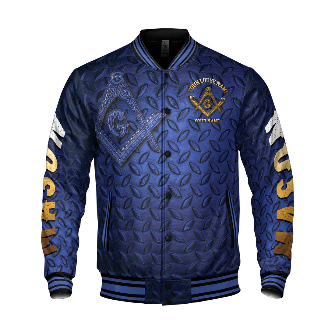 Customized Master Mason Masonic Blue Lodge Varsity Jacket S-5XL - FUKAMASONIC