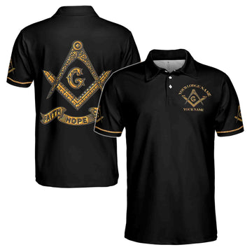 Customize Name, Lodge Name and Number Men Freemasonry 3D All Over Print Polo Shirt Size S-5XL