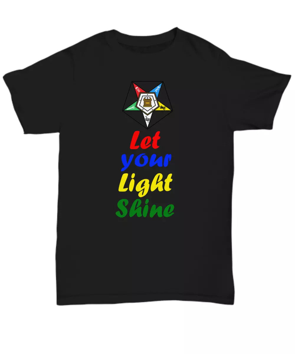 Masonic shirt - Let your light shine - Order of the Eastern Star symbol OES