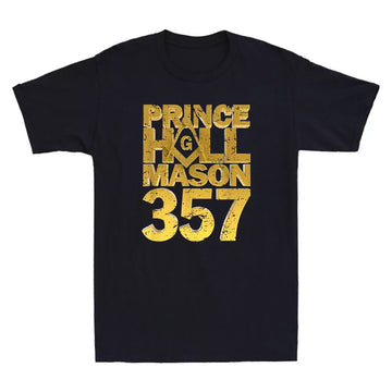 Masonic Prince Hall Mason 357 Square Compass Freemason Quote Retro Men's T-Shirt