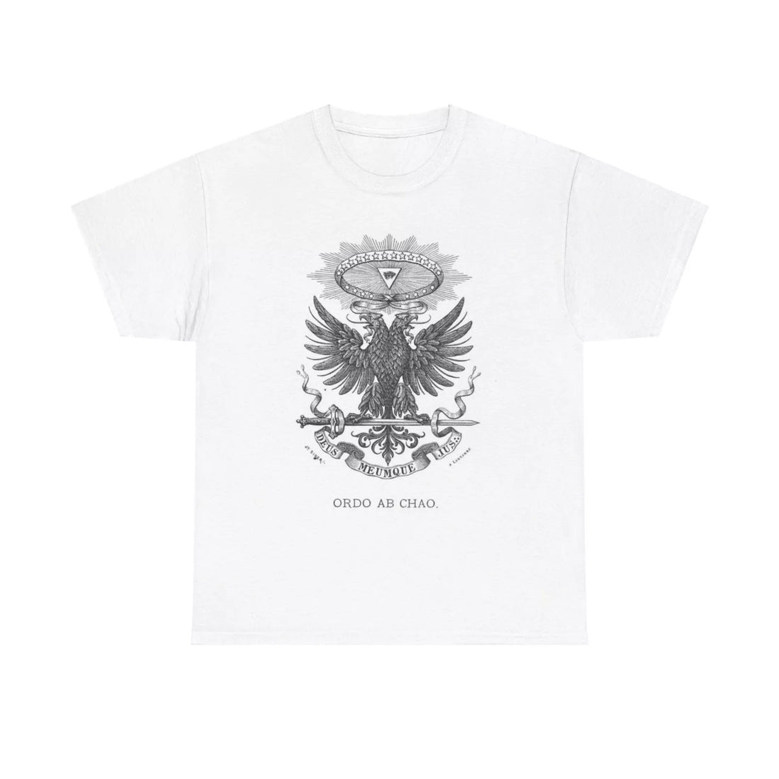 Scottish Freemasonry T-Shirt - emblem symbol rite eagle ordo ab chao masonic art