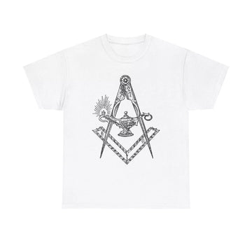Compass Square Lamp Freemason Symbol T-Shirt - masonic esoteric occult knowledge