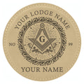 Customized Masonic Vines Stars Pattern Coaster, Freemason Lodge Gift - FUKAMASONIC