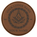 Customized Masonic Vines Stars Pattern Coaster, Freemason Lodge Gift - FUKAMASONIC
