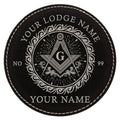 Customized Masonic Vines Stars Pattern Coaster, Freemason Lodge Gift - FUKAMASONIC