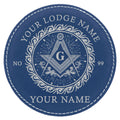 Customized Masonic Vines Stars Pattern Coaster, Freemason Lodge Gift - FUKAMASONIC