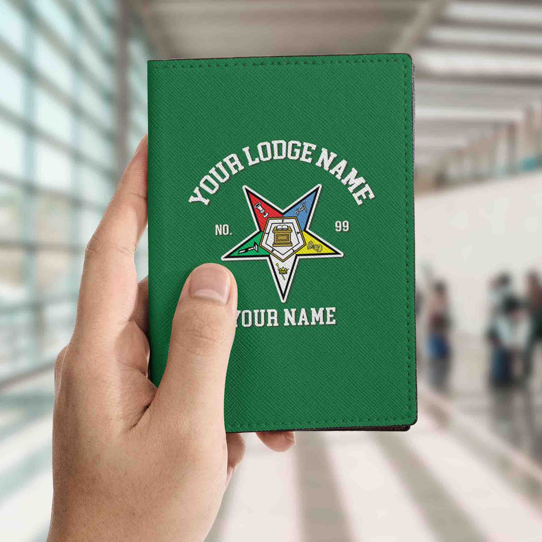 Custom Name OES Sistars Order Of The Eastern Star Leather Passport Holder