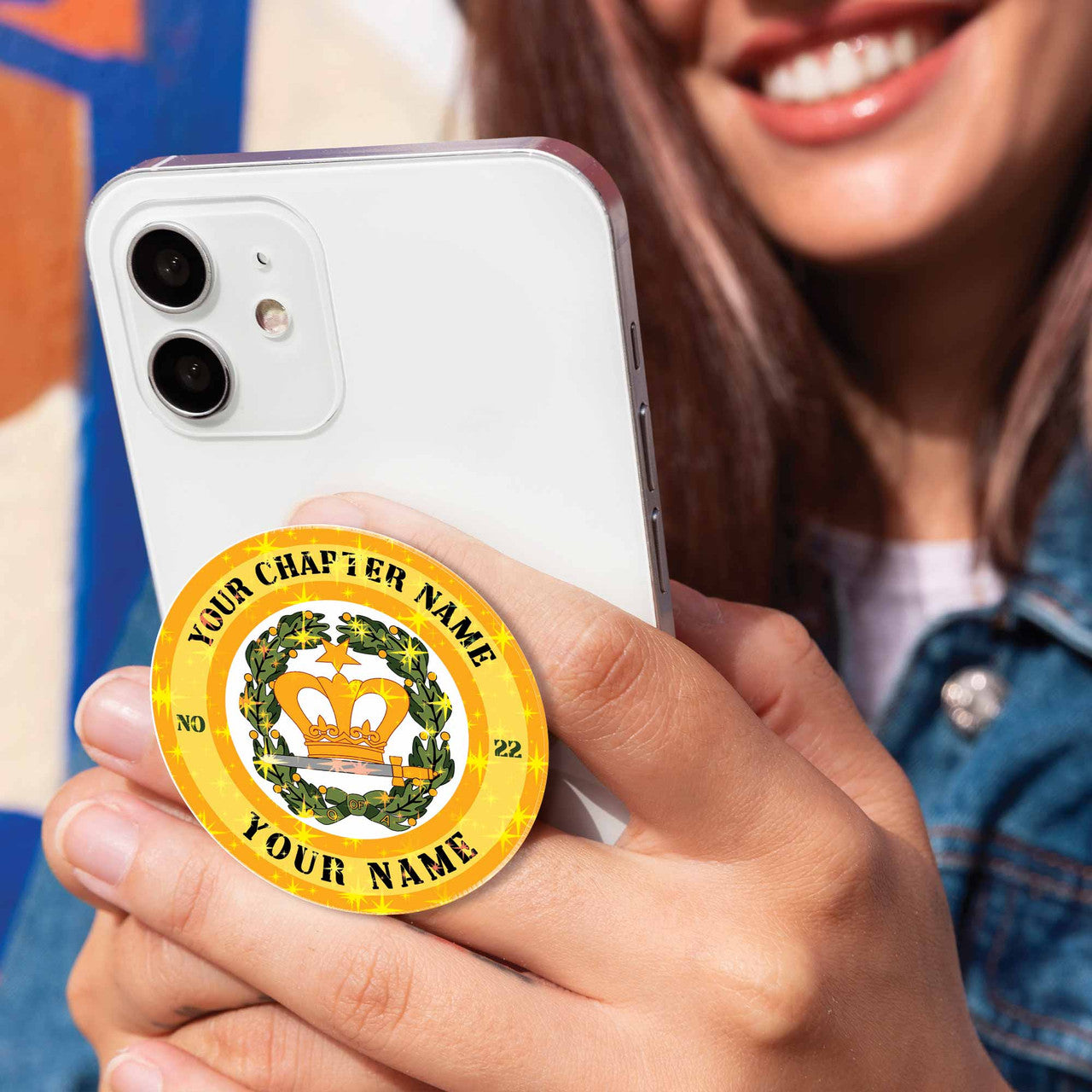 Customized Order of Amaranth Symbol Hologram PopSocket Grip - FUKAMASONIC