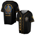 Square & Compass with Key Custom Lodge Name Number 3D Baseball Jersey Size S-5XL