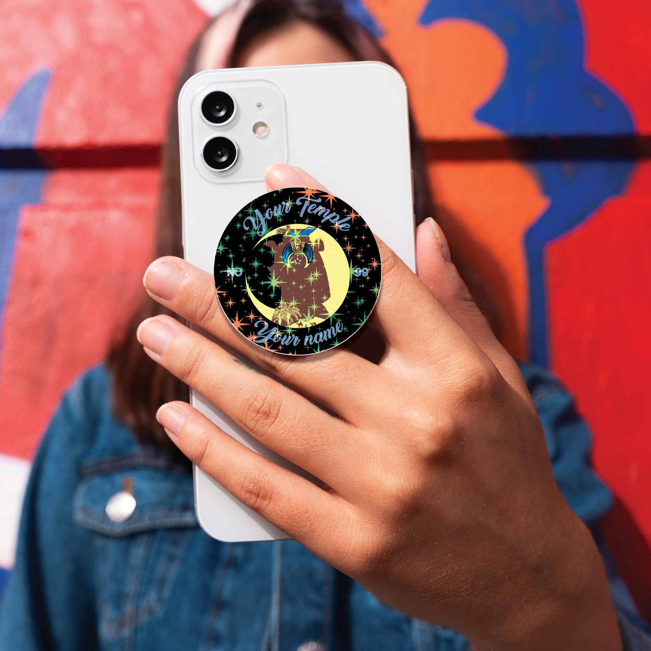 Customized Daughters of Sphinx Palm Tree Masonic PopSocket - FUKAMASONIC