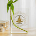 Customized Past Master Freemasonry Masonic Acrylic Book Vase - FUKAMASONIC