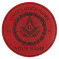 Customized Masonic Vines Stars Pattern Coaster, Freemason Lodge Gift - FUKAMASONIC