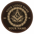 Customized Masonic Vines Stars Pattern Coaster, Freemason Lodge Gift - FUKAMASONIC