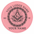 Customized Masonic Vines Stars Pattern Coaster, Freemason Lodge Gift - FUKAMASONIC
