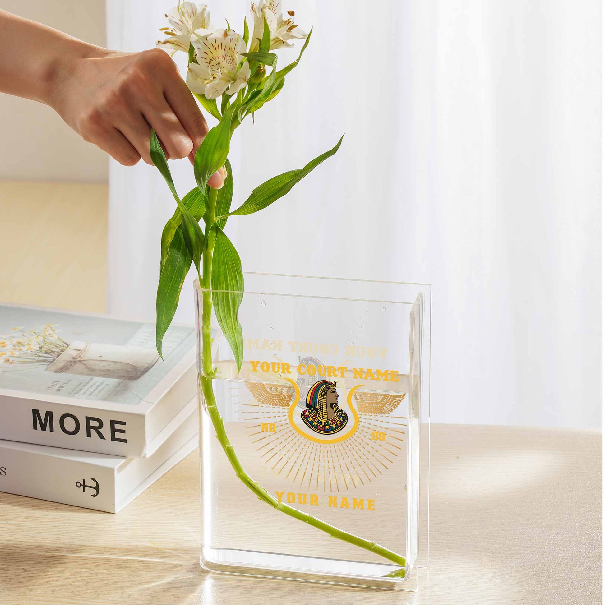 Customized Imperial Court Daughter of Isis Gift Decor Acrylic Book Vase - FUKAMASONIC