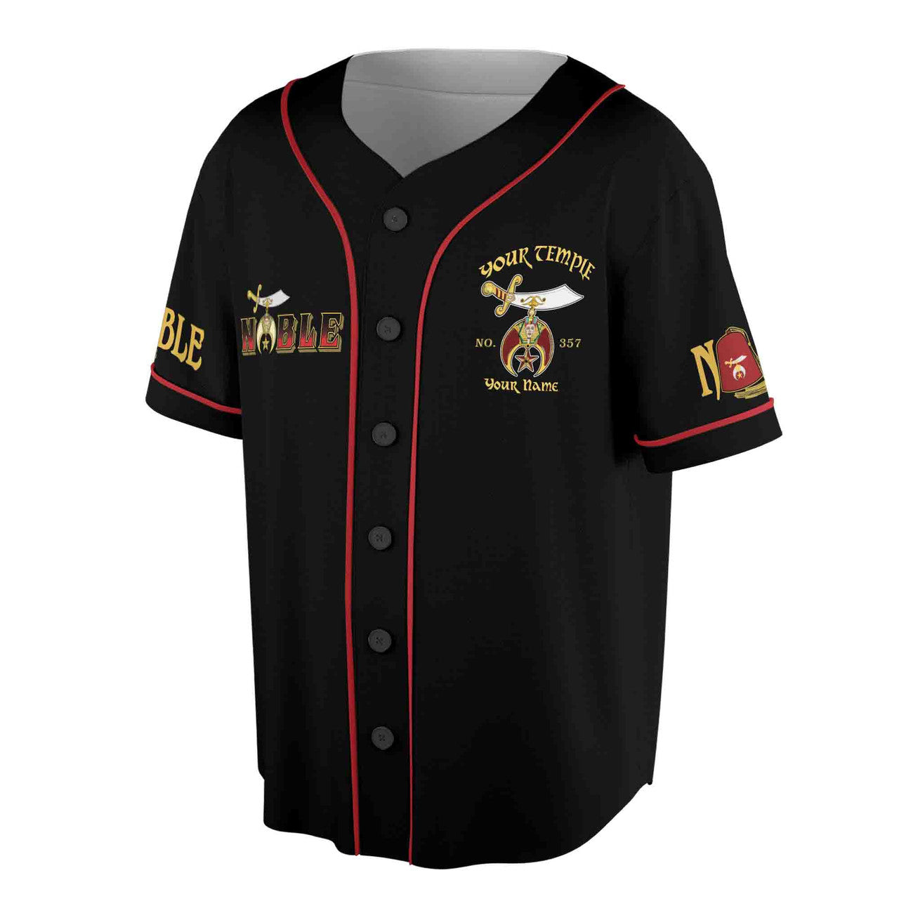 Custom Your Name, Temple Noble Shriners Ride Clyde Camel 3D Baseball Jersey Size S-5XL - FUKAMASONIC