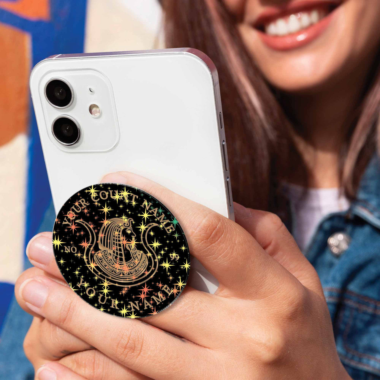 Customized Imperial Court Daughters of Isis DOI Symbol Masonic Hologram PopSocket - FUKAMASONIC