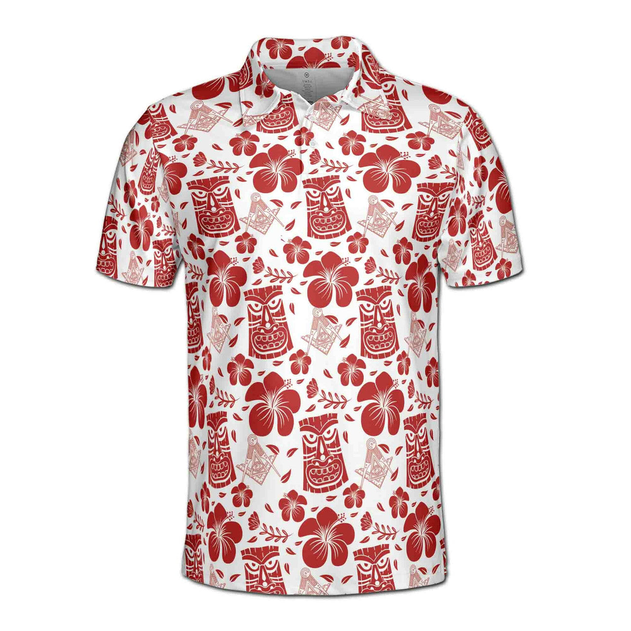 Masonic Master Mason Taki Taki Pattern Men's Polo Shirt S-5XL - FUKAMASONIC