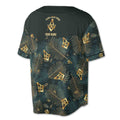 Customize Masonic Master Mason Tropical Palm Leafs Baseball Jersey S-5XL - FUKAMASONIC