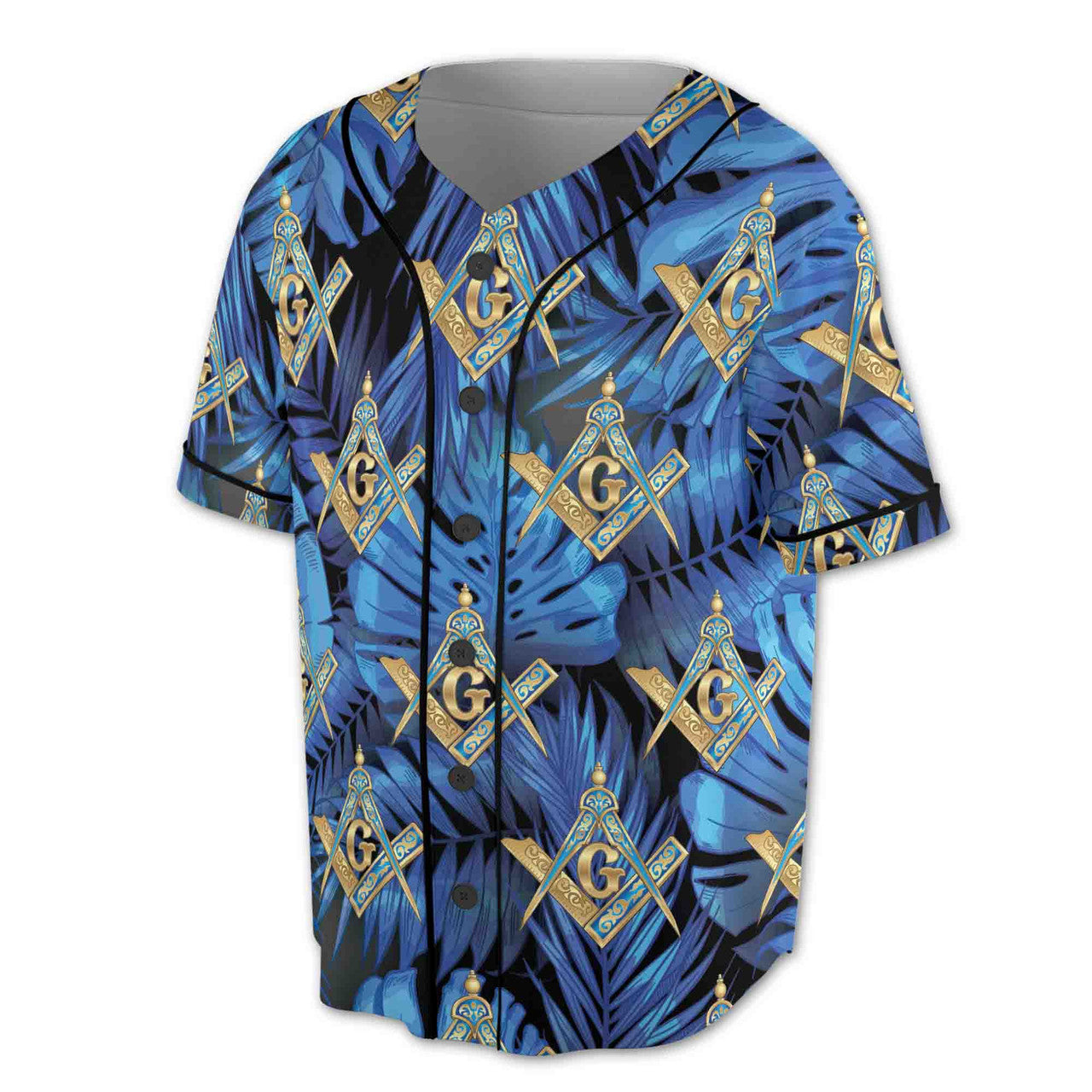 Custom Personalized Freemasonry Master Mason Tropical Palm Tree Baseball Jersey S-5XL - FUKAMASONIC