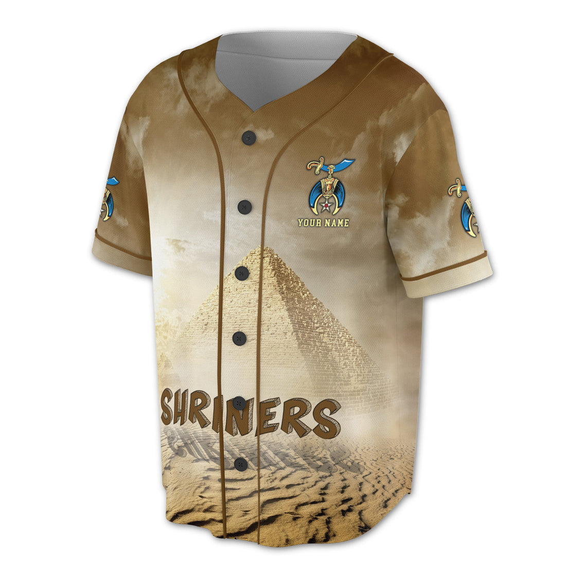 Personalized Egypt Desert Shrines Noble Baseball Jersey Shirt S-5XL