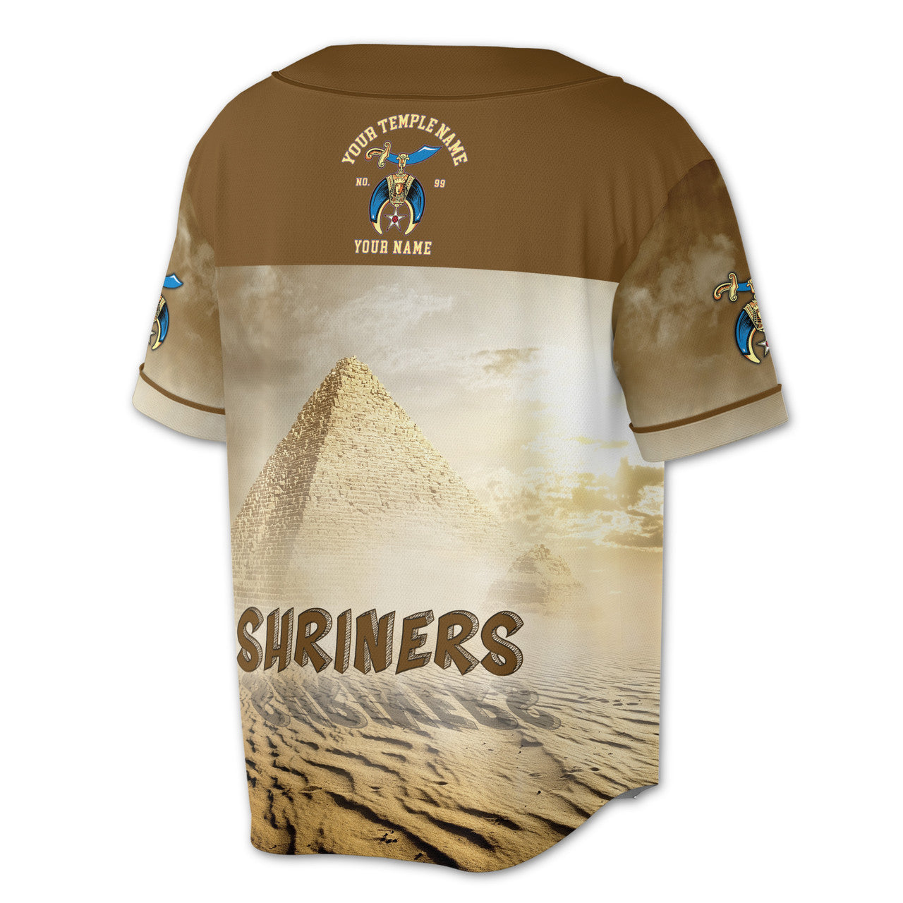 Personalized Egypt Desert Shrines Noble Baseball Jersey Shirt S-5XL - FUKAMASONIC