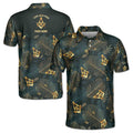 Customize Masonic Master Mason Tropical Palm Leafs Men's Polo Shirt S-5XL - FUKAMASONIC