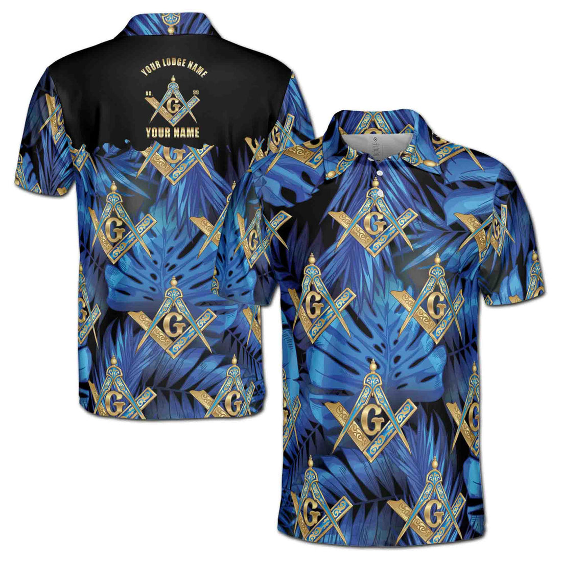 Custom Personalized Freemasonry Master Mason Tropical Palm Tree Men's Polo Shirt S-5XL - FUKAMASONIC