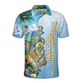 Custom Masonic Freemasonry Blue Tropical Nature Men's Polo Shirt S-5XL - FUKAMASONIC