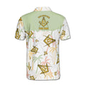 Custom Masonic Master Mason Tropical Summer Pattern Men's Polo Shirt S-5XL - FUKAMASONIC