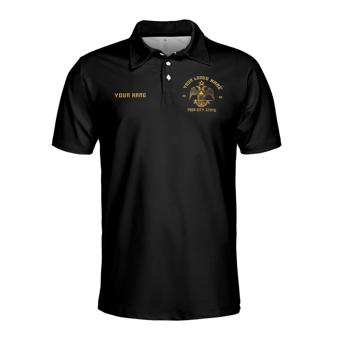 Personalized Scottish Rite 33 Wings Down Freemason Men's Polo Shirt S-5XL - FUKAMASONIC