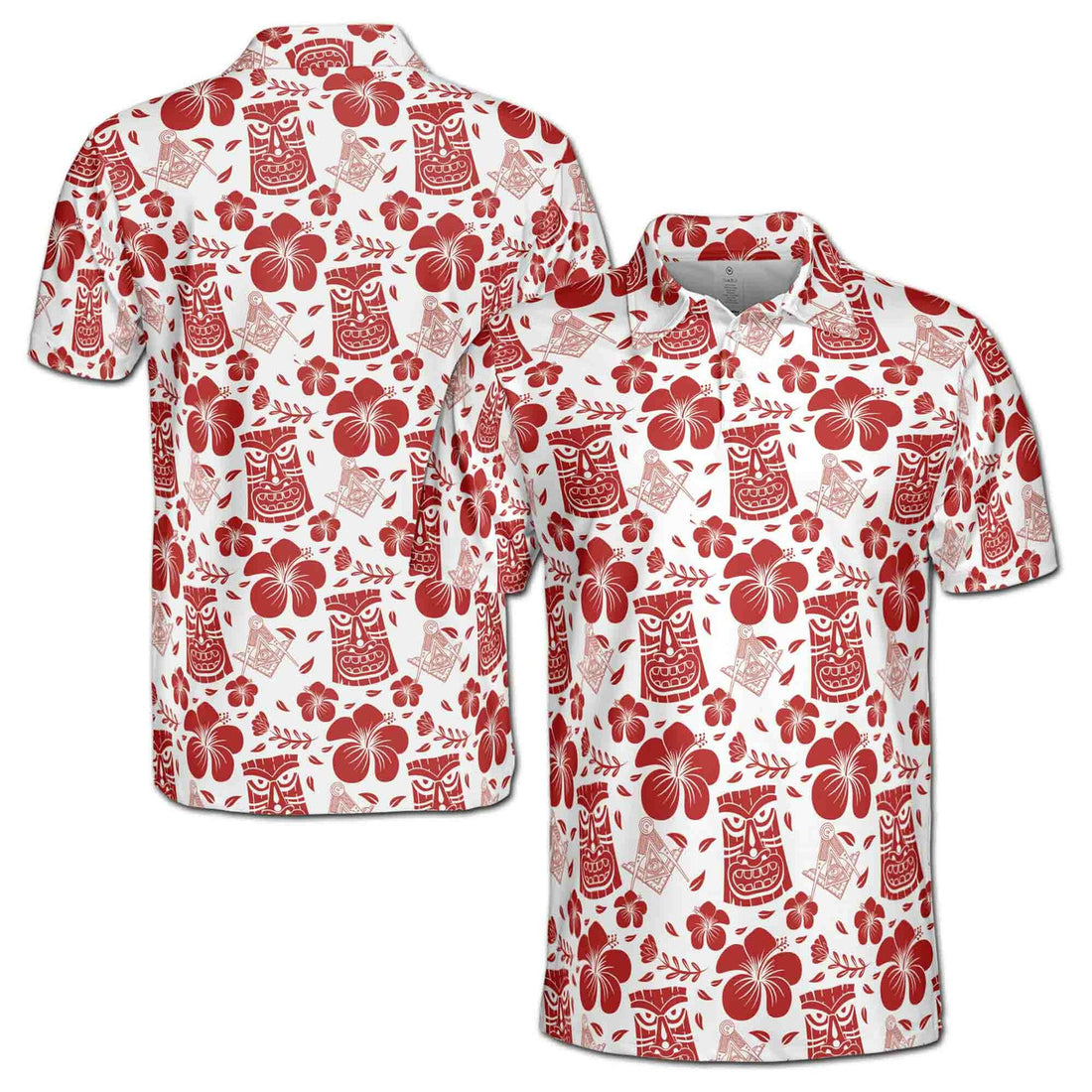 Masonic Master Mason Taki Taki Pattern Men's Polo Shirt S-5XL - FUKAMASONIC