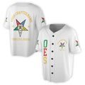 Custom Name Order of the Eastern Star OES Pentagon Down AF&AM Unisex Baseball Jersey S-5XL - FUKAMASONIC