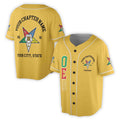 Custom Name Order of the Eastern Star OES Pentagon Down AF&AM Unisex Baseball Jersey S-5XL - FUKAMASONIC