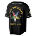 Custom Name Order of the Eastern Star OES Pentagon Down AF&AM Unisex Baseball Jersey S-5XL - FUKAMASONIC