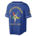 Custom Name Order of the Eastern Star OES Pentagon Down AF&AM Unisex Baseball Jersey S-5XL - FUKAMASONIC
