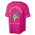 Custom Name Order of the Eastern Star OES Pentagon Down AF&AM Unisex Baseball Jersey S-5XL - FUKAMASONIC