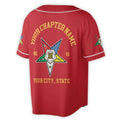 Custom Name Order of the Eastern Star OES Pentagon Down AF&AM Unisex Baseball Jersey S-5XL - FUKAMASONIC