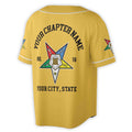 Custom Name Order of the Eastern Star OES Pentagon Down AF&AM Unisex Baseball Jersey S-5XL - FUKAMASONIC