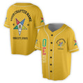 Custom Name Order of the Eastern Star OES Pentagon Up PHA Unisex Baseball Jersey S-5XL - FUKAMASONIC