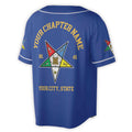 Custom Name Order of the Eastern Star OES Pentagon Up PHA Unisex Baseball Jersey S-5XL - FUKAMASONIC