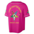 Custom Name Order of the Eastern Star OES Pentagon Up PHA Unisex Baseball Jersey S-5XL - FUKAMASONIC