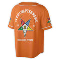 Custom Name Order of the Eastern Star OES Pentagon Up PHA Unisex Baseball Jersey S-5XL - FUKAMASONIC