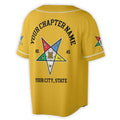 Custom Name Order of the Eastern Star OES Pentagon Up PHA Unisex Baseball Jersey S-5XL - FUKAMASONIC