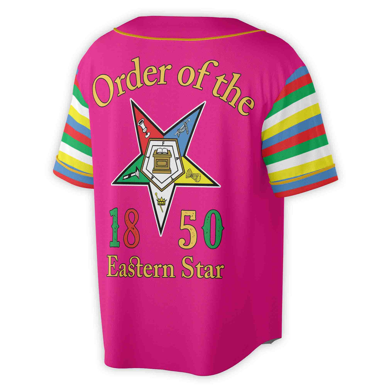 Custom Name Chapter Order of the Eastern Star Masonic OES Unisex Baseball Jersey S-5XL - FUKAMASONIC