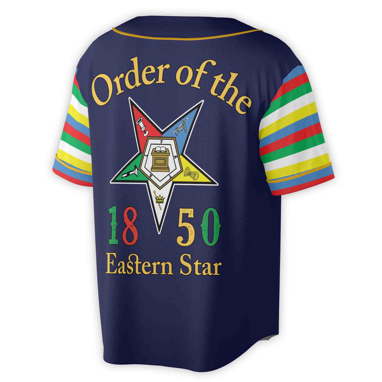 Custom Name Chapter Order of the Eastern Star Masonic OES Unisex Baseball Jersey S-5XL - FUKAMASONIC