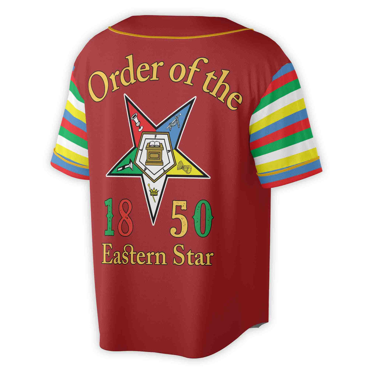 Custom Name Chapter Order of the Eastern Star Masonic OES Unisex Baseball Jersey S-5XL - FUKAMASONIC