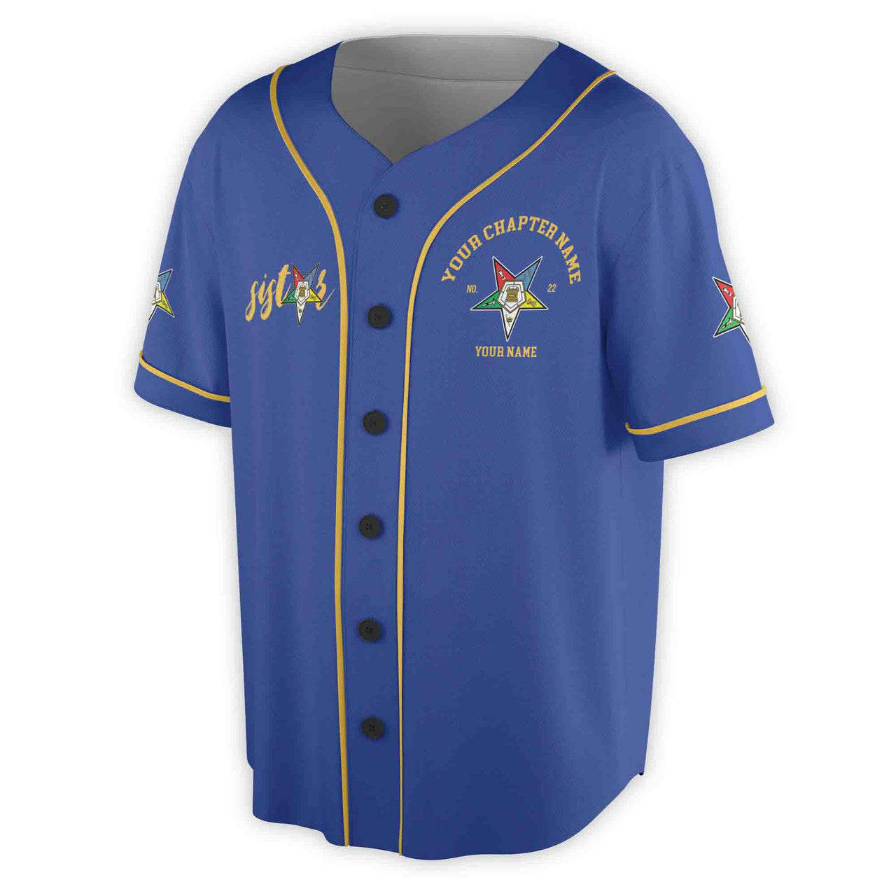 Custom Name Chapter Name OES Sistars Order Of The Eastern Star Baseball Jersey - FUKAMASONIC
