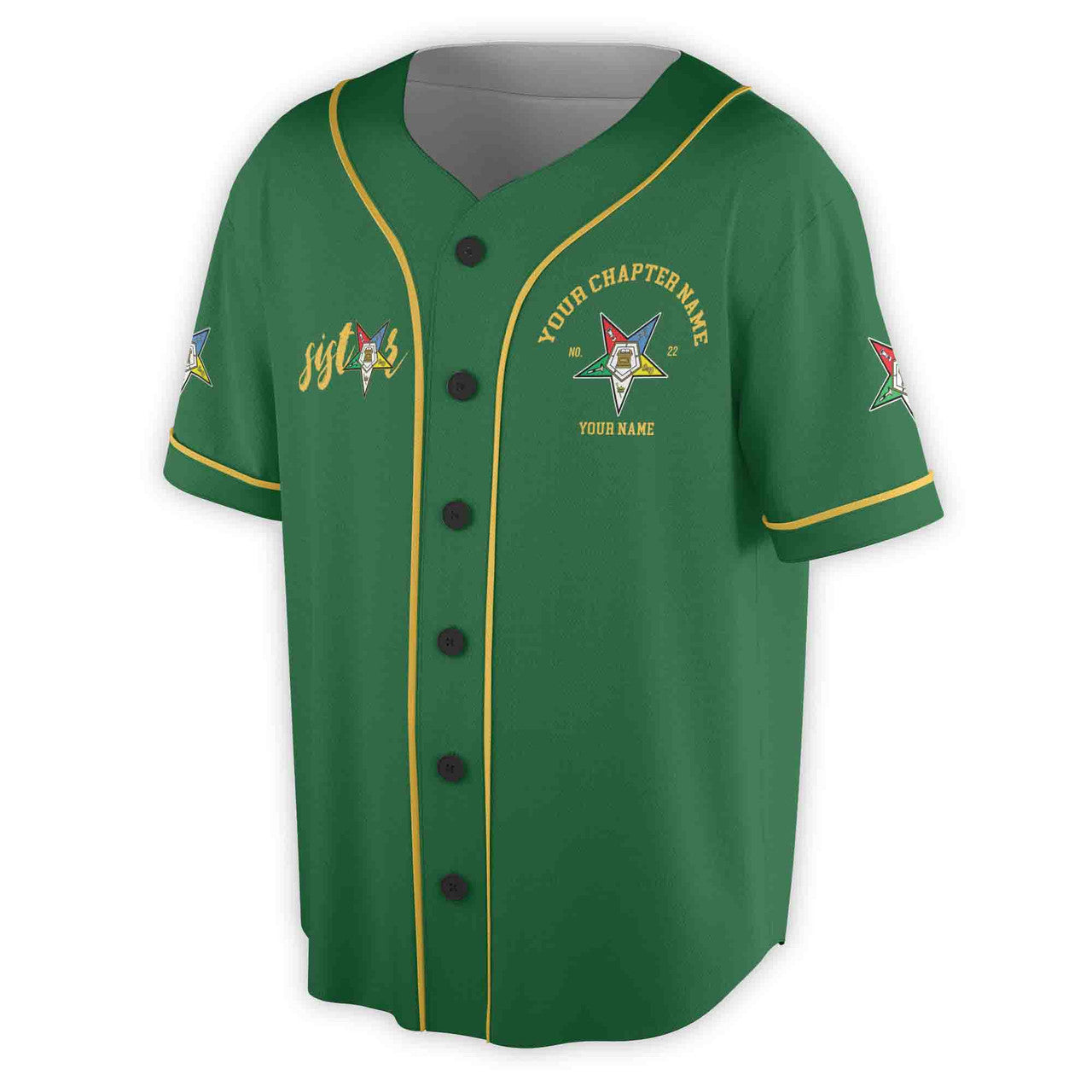 Custom Name Chapter Name OES Sistars Order Of The Eastern Star Baseball Jersey - FUKAMASONIC