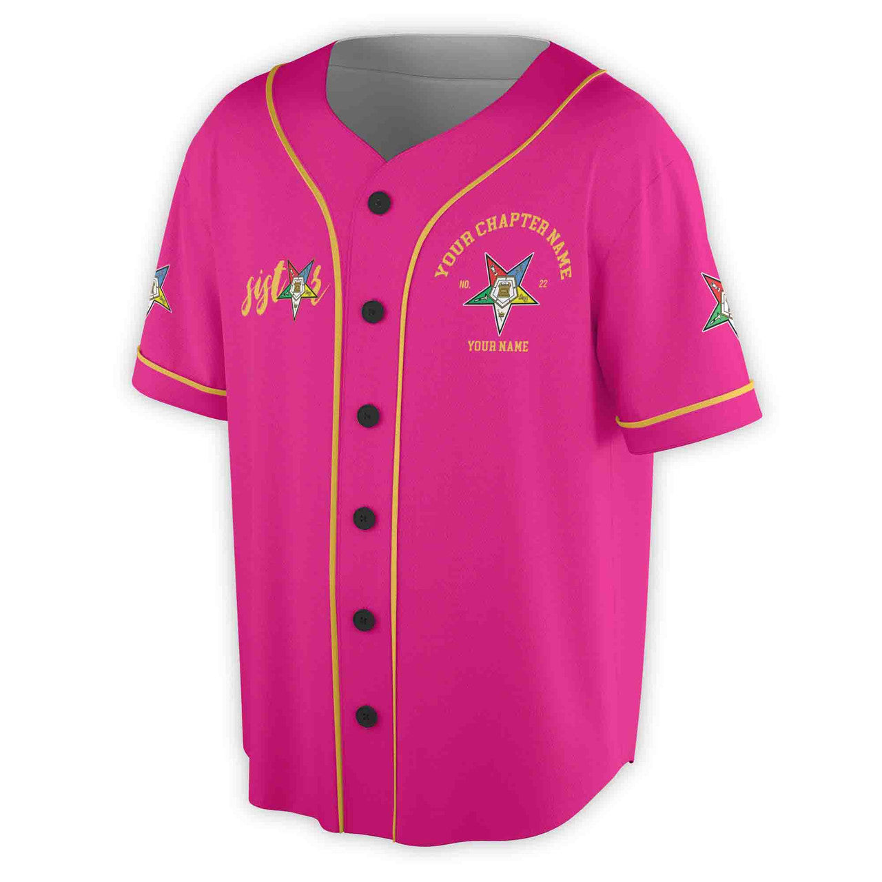 Custom Name Chapter Name OES Sistars Order Of The Eastern Star Baseball Jersey - FUKAMASONIC
